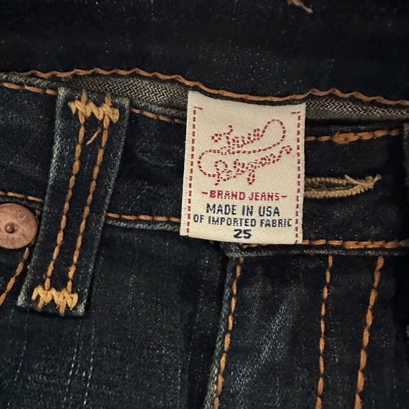 True Religion Blue Studded Denim Jeans - Picture 3 of 4